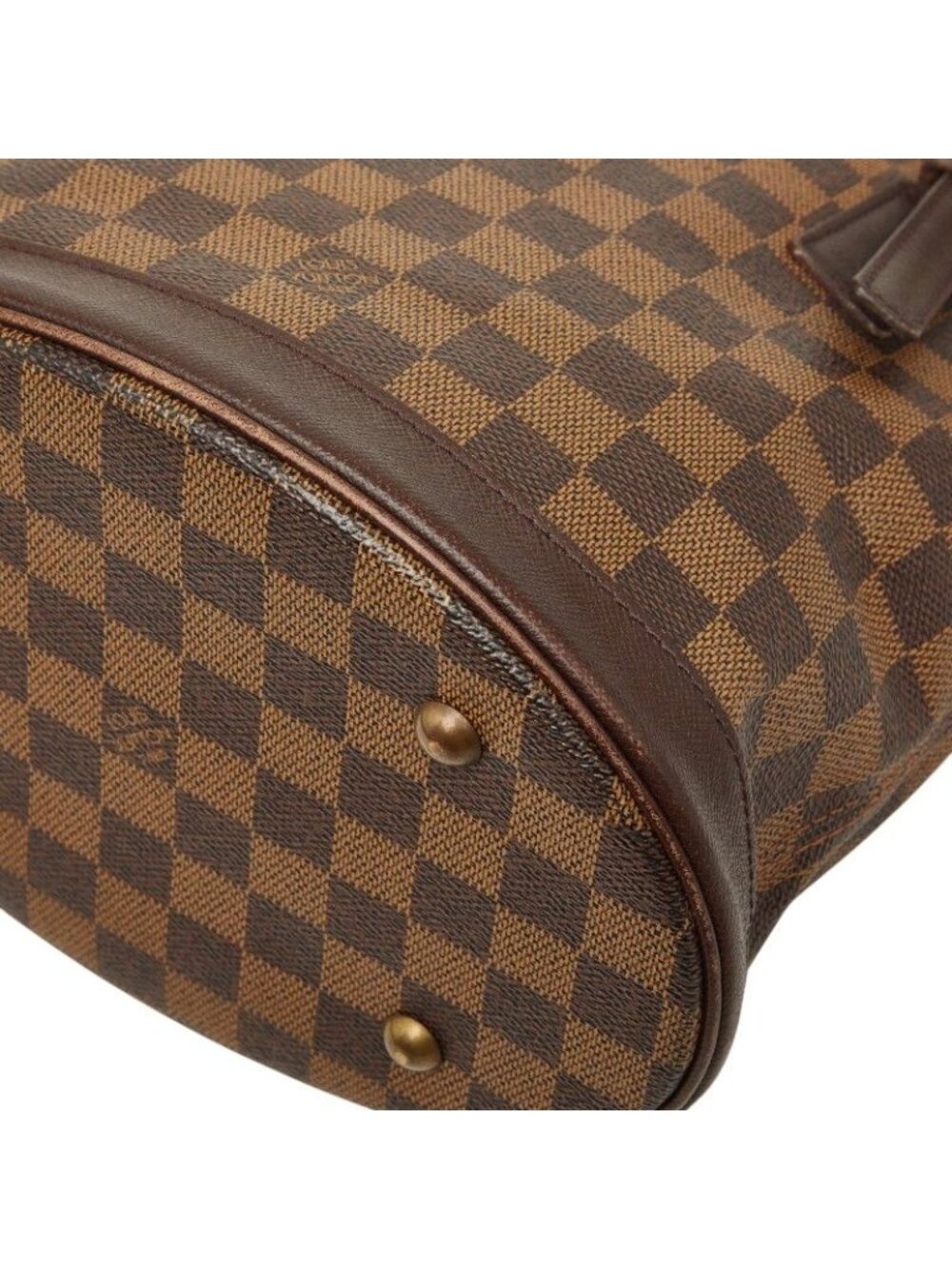 Louis Vuitton Damier Marais Tote Shoulder Bag Brown Leather - Picture 4 of 10